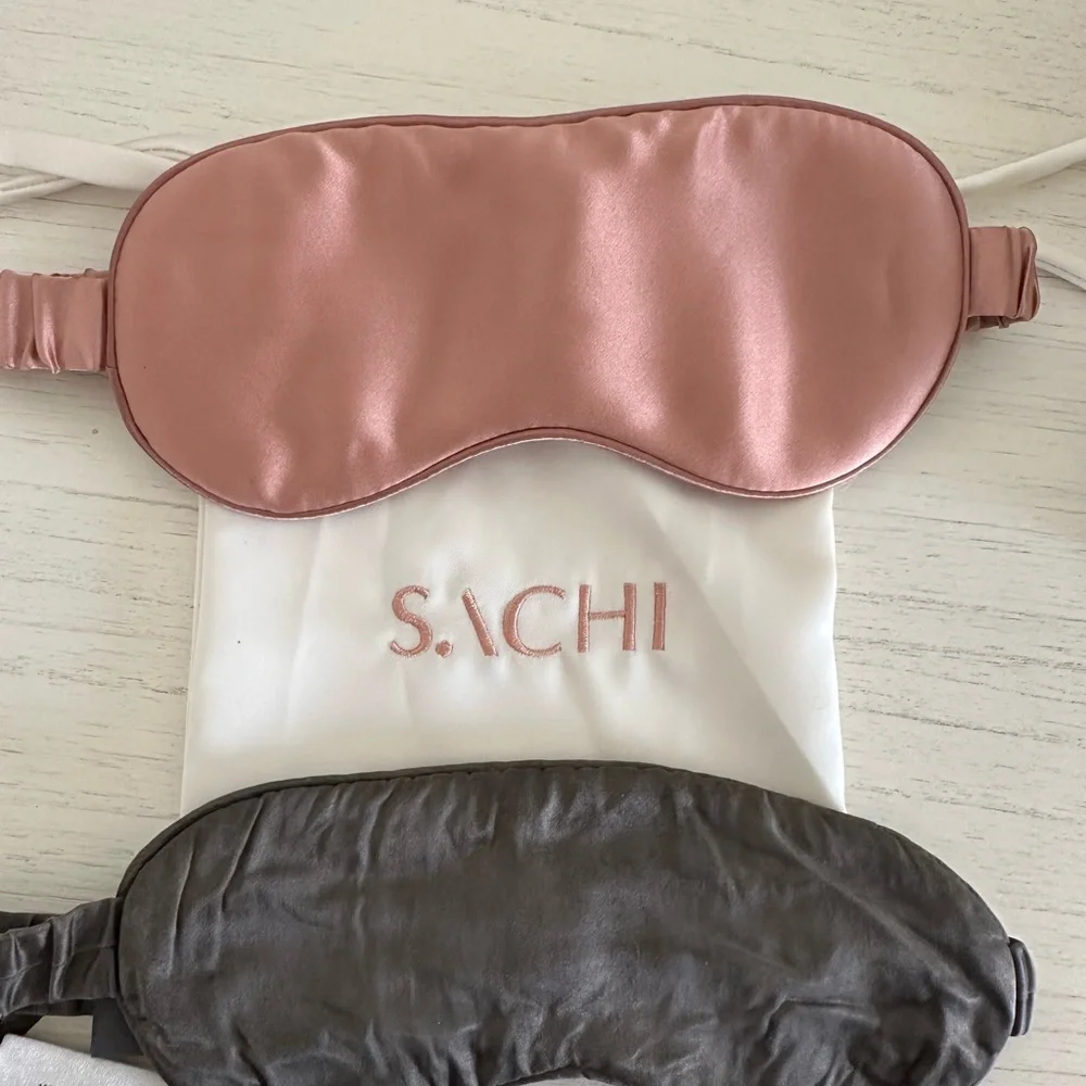 slip Satin Sleep Mask Duo - Charcoal and Blush